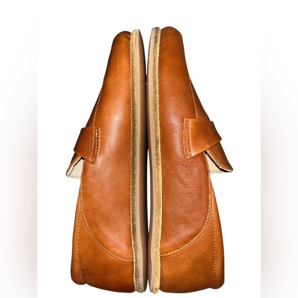 Anya Dalia Brown Leather Wide Toe Box Slip On Flat Comfort Barefoot Loafers NWOB - Picture 7 of 10